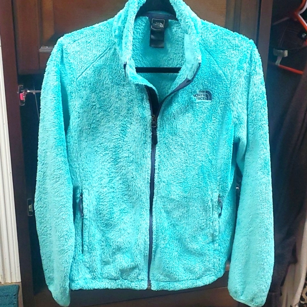 Women's North Face Osito Jacket Aqua teal color size Medium